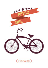 Vintage Retro Bicycle. Go out with bicycle retro style