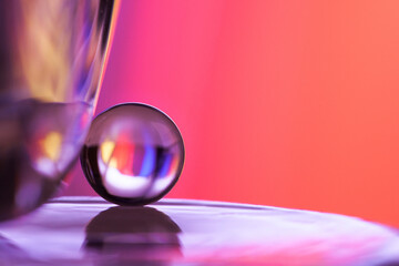 Beautiful symbolic macro image of fragility in form of round