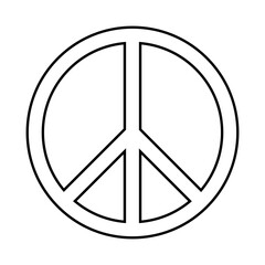 Peace vector icon. Love illustration sign. Peace symbol.