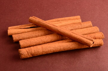 Cinnamon stick and star anise spice.
