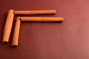 Cinnamon stick and star anise spice.