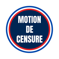 Symbole motion de censure en France - obrazy, fototapety, plakaty