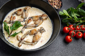 frog legs fried meat food meal food snack on the table copy space food background rustic top view