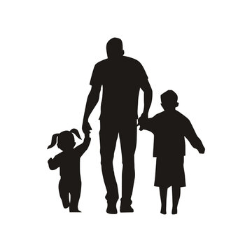 happy father day sillhouette