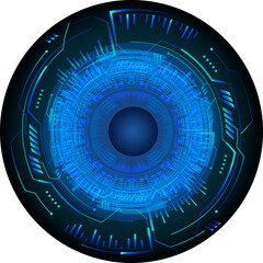 eye cyber circuit future technology concept background
