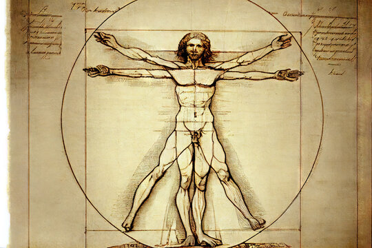 The Perfection of Human Anatomy: Leonardo da Vinci's Vitruvian Man - Generative AI
