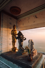 Buddhism Religion Golden Temple Image Sough-East Asian Praying Statue