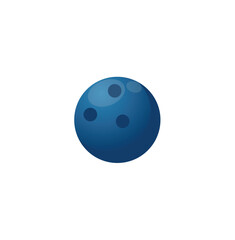 Concept Sport goods billiard. The illustration is a flat, vector, and cartoon design of a billiard ball, shown on a white background. Vector illustration.