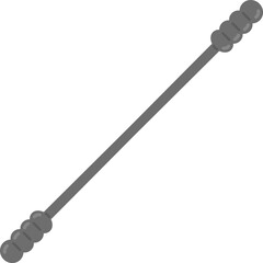 黒色の、スパイラル綿棒の無料イラスト