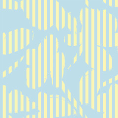 Pastel Floral Striped Seamless Pattern Design
