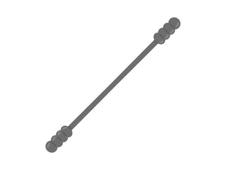 黒色の、スパイラル綿棒の無料イラスト