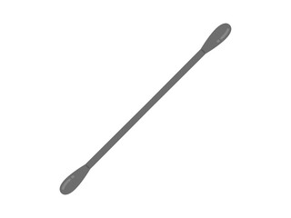 黒色の綿棒のイラスト