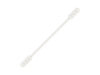 白色の、スパイラル綿棒のイラスト