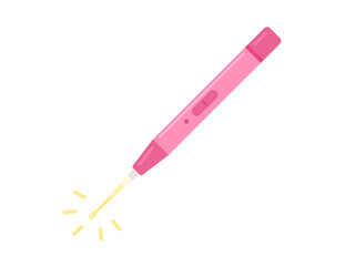 電源を入れた、LEDライト付き耳かきのイラスト