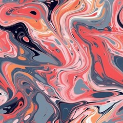 Speculative shape fluid marble organize for printing and organize. Seamless pattern, AI Generated