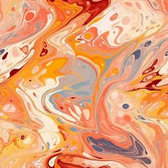 Theoretical shape liquid marble organize for printing and organize. Seamless pattern, AI Generated