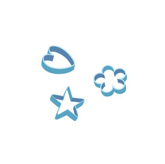 Concept Cooking baking forms. The illustration features a set of colorful flat vector cakes forms for cooking bakery on a white background. Vector illustration.