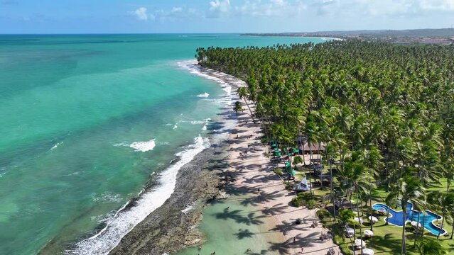 Sheep Beach At Tamandare In Pernambuco Brazil. Exotic Bay Water. Nature Landscape. Paradise Scenery. Travel Destinations. Sheep Beach At Tamandare In Pernambuco Brazil.