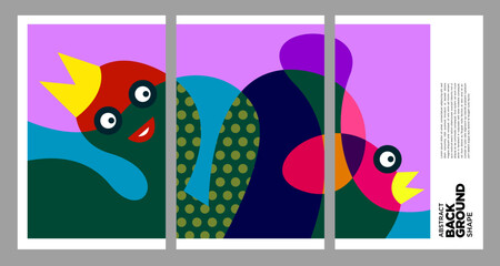 Vector colorful geometric and fluid abstract background for summer banner