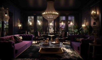 Fototapeta na wymiar luxurious interior design. hotel interior with marble. Generative AI