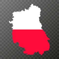 Lublin Voivodeship map, province of Poland. Vector illustration.