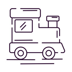 Isolated train toy Sketch icon Vector