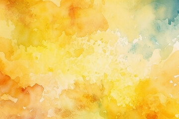 Yellow watercolor abstract background