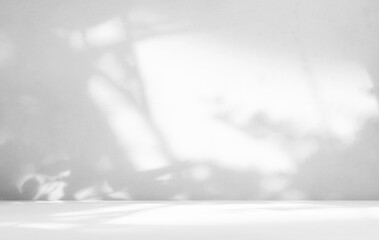 Shadow Studio Room Background,White Grey Wall Table Product,Light Overlay Leaf on Wall Floor Podium Loft Mockup Backdrop,Abstract Gradient  Stage Minimal Empty Gray Scene,Shelf Beauty Display Kitchen.