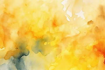 Obraz na płótnie Canvas Yellow watercolor abstract background