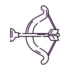Isolated bow with arrow toy Sketch icon Vector