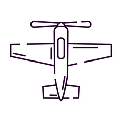Obraz premium Isolated airplane toy Sketch icon Vector