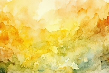 Yellow watercolor abstract background