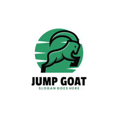 Jump goat vector mascot illustration