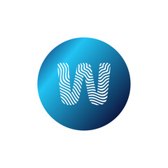 An Abstract Letter W water ripple logo icon vector