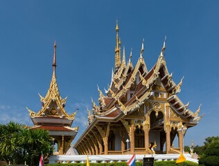 Naklejka premium Saint Bot of Wat Pa Saeng Arun, Khon Kaen, Isan, Thailand, Asia