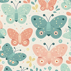 cute butterfly print pattern for baby ai generates
