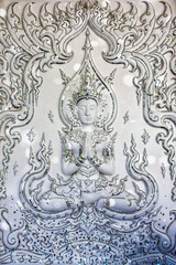 Buddha sculpture at Wat Rong Khun (White Temple).