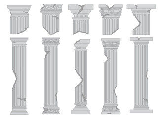 Obraz na płótnie Canvas Ancient columns vector design illustration isolated on background