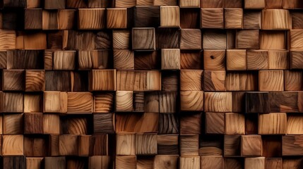 Fototapeta premium Wooden blocks, wallpaper, Generative AI