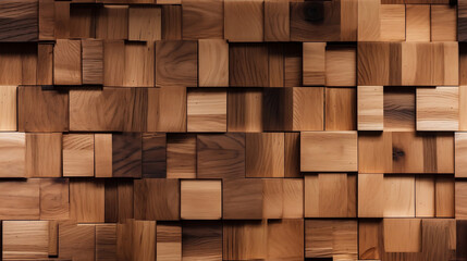 Wooden blocks, wallpaper, Generative AI