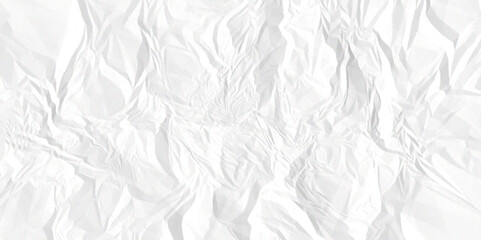 The texture of white crumpled paper. Crumpled white paper texture background. 