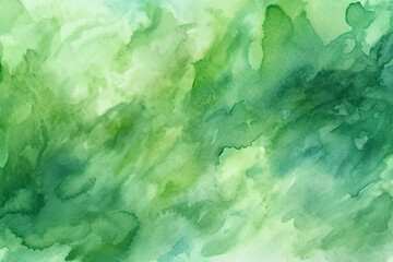 Fototapeta na wymiar Green watercolor abstract background