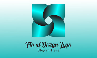 Floral Logo Design For Your Company, Vector Illustration.