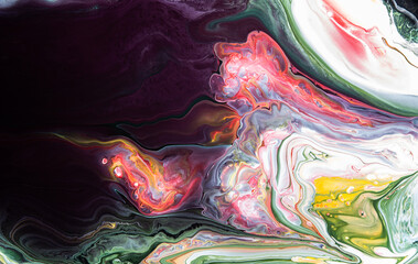 Obraz na płótnie Canvas Acrylic Pour Color Liquid marble abstract surfaces Design.