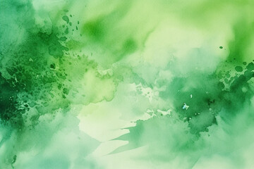 Fototapeta na wymiar Green watercolor abstract background