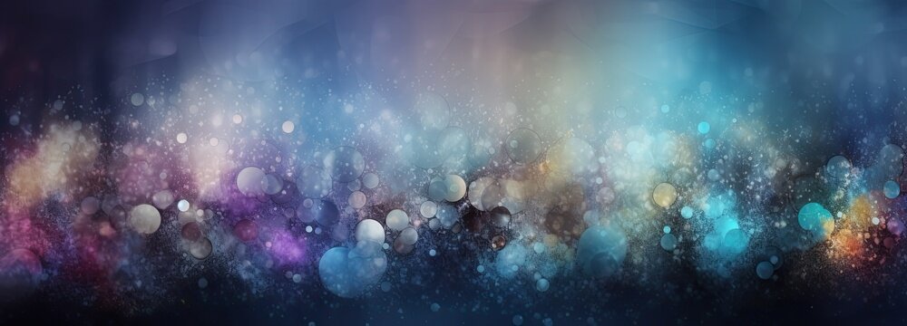 Blue pink and purple bokeh background. Whimsical colorful dreamscapes. Generative AI