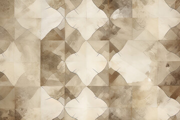 an old fashioned paper with a tiling pattern. Created with Generative AI Technology