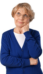 Fototapeta premium thinking grandmother