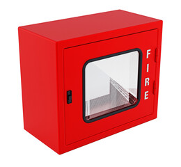 Fire cabinet isolated on transparent background.. 3D illustration