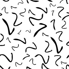 Seamless pattern with sketch squiggle